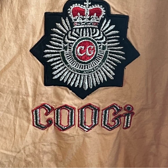 COOGI Tan Men's Vintage XXL Button Shirt with Embroidered Accents - Picture 4 of 11